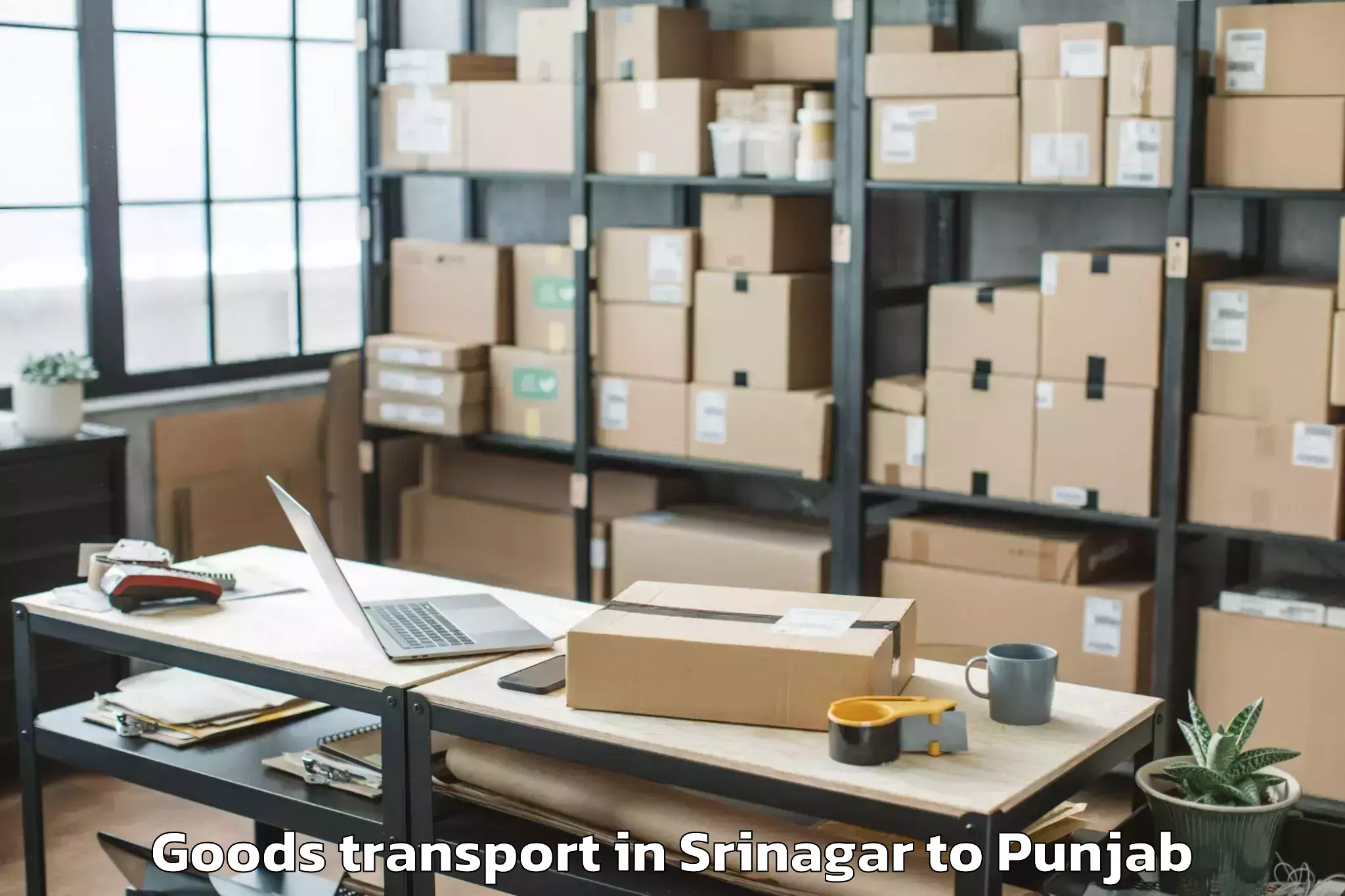 Affordable Srinagar to Siswan Goods Transport